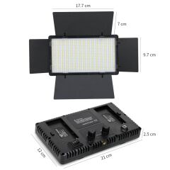 BF Pro Panel Led Pro 600 Bi-Color kamera üstü Işık ( 2 Adet f770 Batarya ve Şarj Aleti hediye )