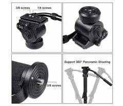 BF Pro 159 Alüminyum Ergonomik Kafa ve ayaklı Monopod