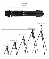 BF Pro 333L Alüminyum Ve ABS  Kamera Ve Fotoğraf Tripod 180-210cm + Tekerlekli Dolly