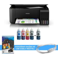 Epson Ecotank L8050 Wi-Fi Mürekkep Tanklı Yazıcı 4 paket 10x15 Hediyeli