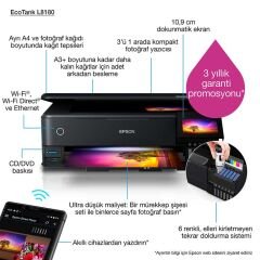 Epson L8180 Ekotank Wifi Fotokopi Tarayıcı A3 Fotoğraf Yazıcıs