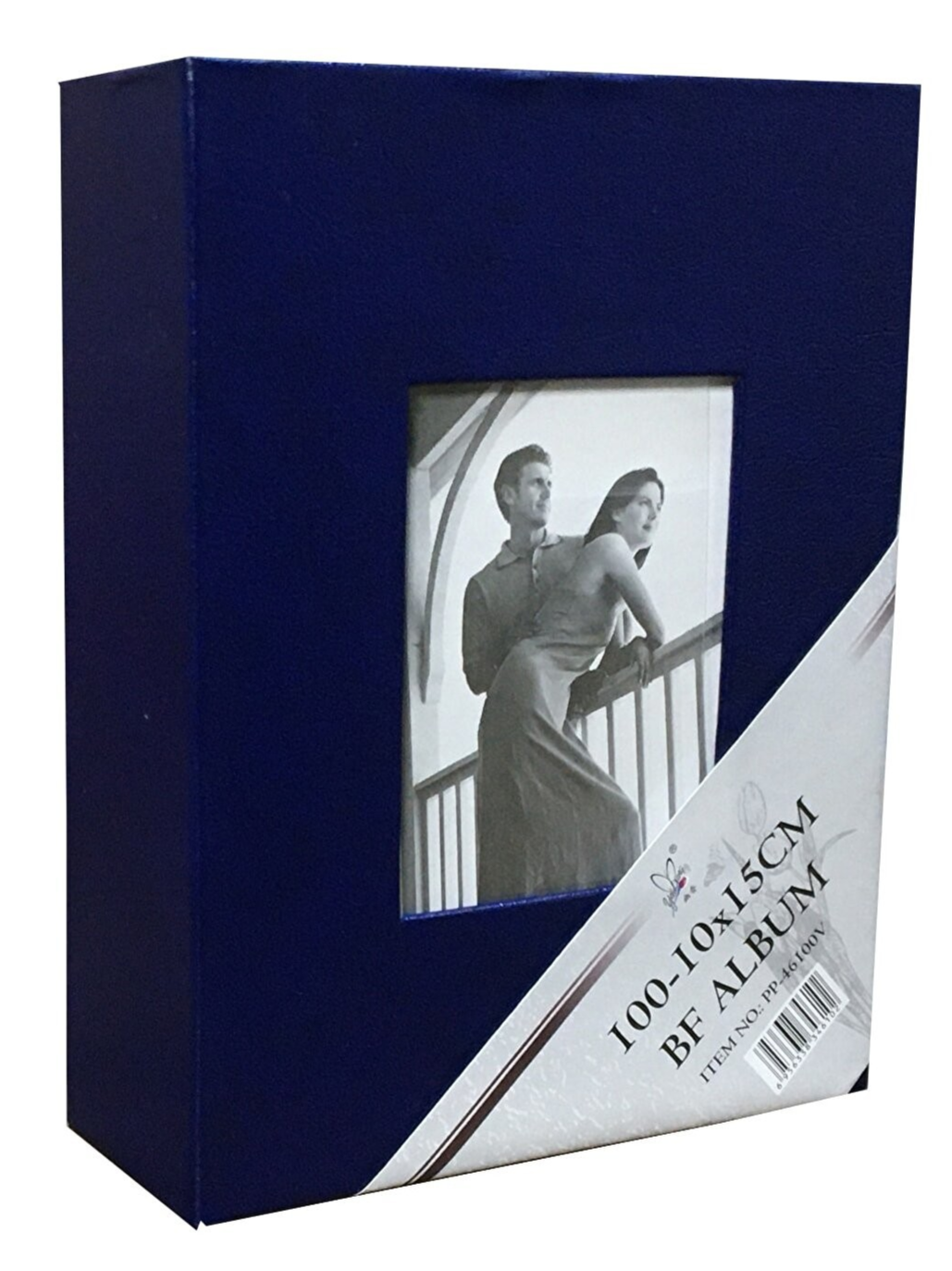 10x15cm 100’lük Çerçeveli Vinleks Deri Albüm Lacivert