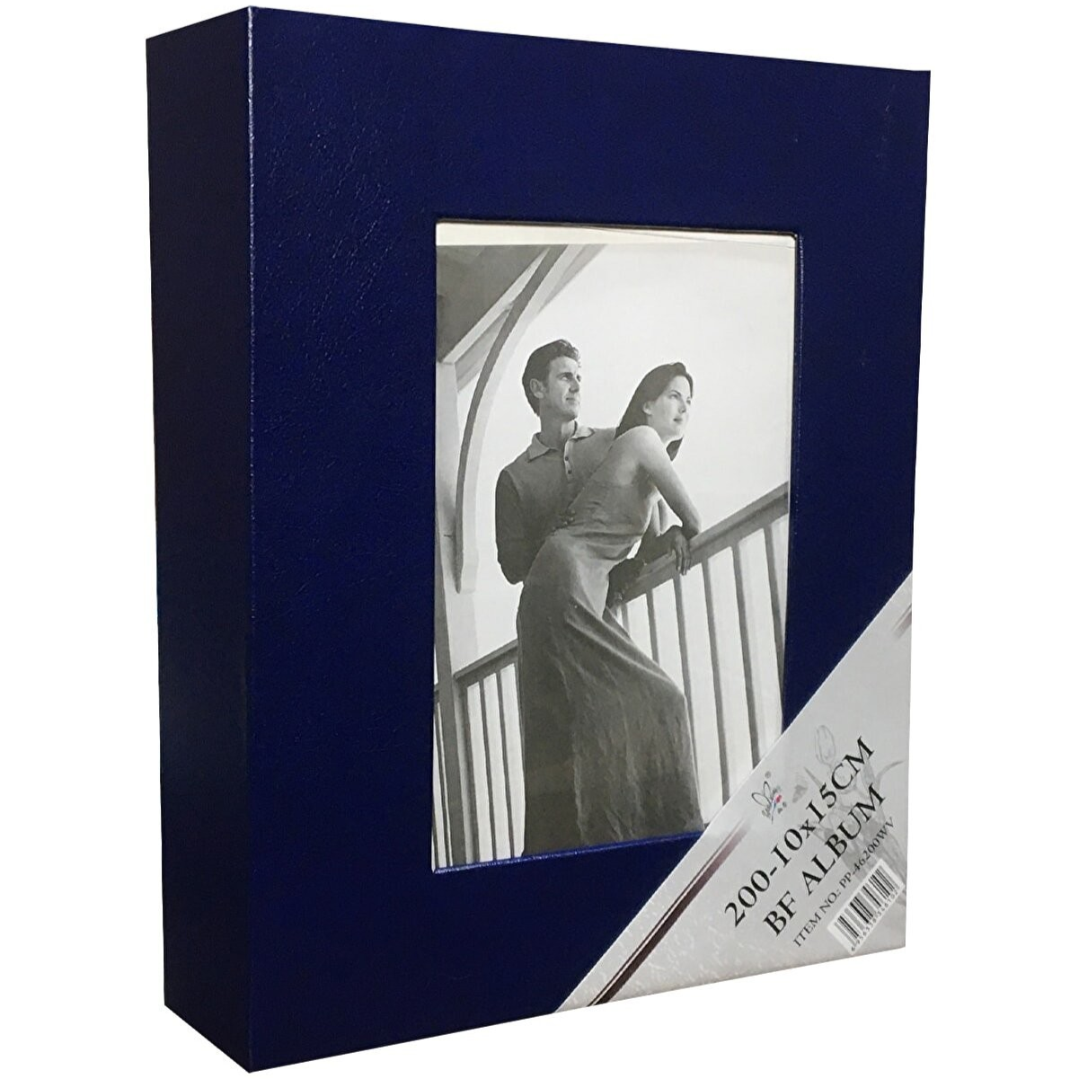 10x15cm 200’lük Çerçeveli Vinleks Deri Albüm Lacivert