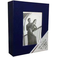 10x15cm 200’lük Çerçeveli Vinleks Deri Albüm Lacivert