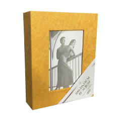 10x15cm 200’lük Çerçeveli Vinleks Deri Albüm Sarı