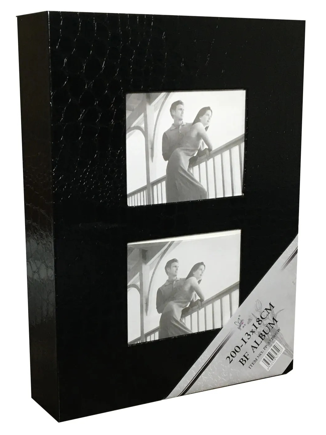 13x18cm 200’lük Çerçeveli Vinleks Deri Albüm Siyah