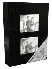 13x18cm 200’lük Çerçeveli Vinleks Deri Albüm Siyah