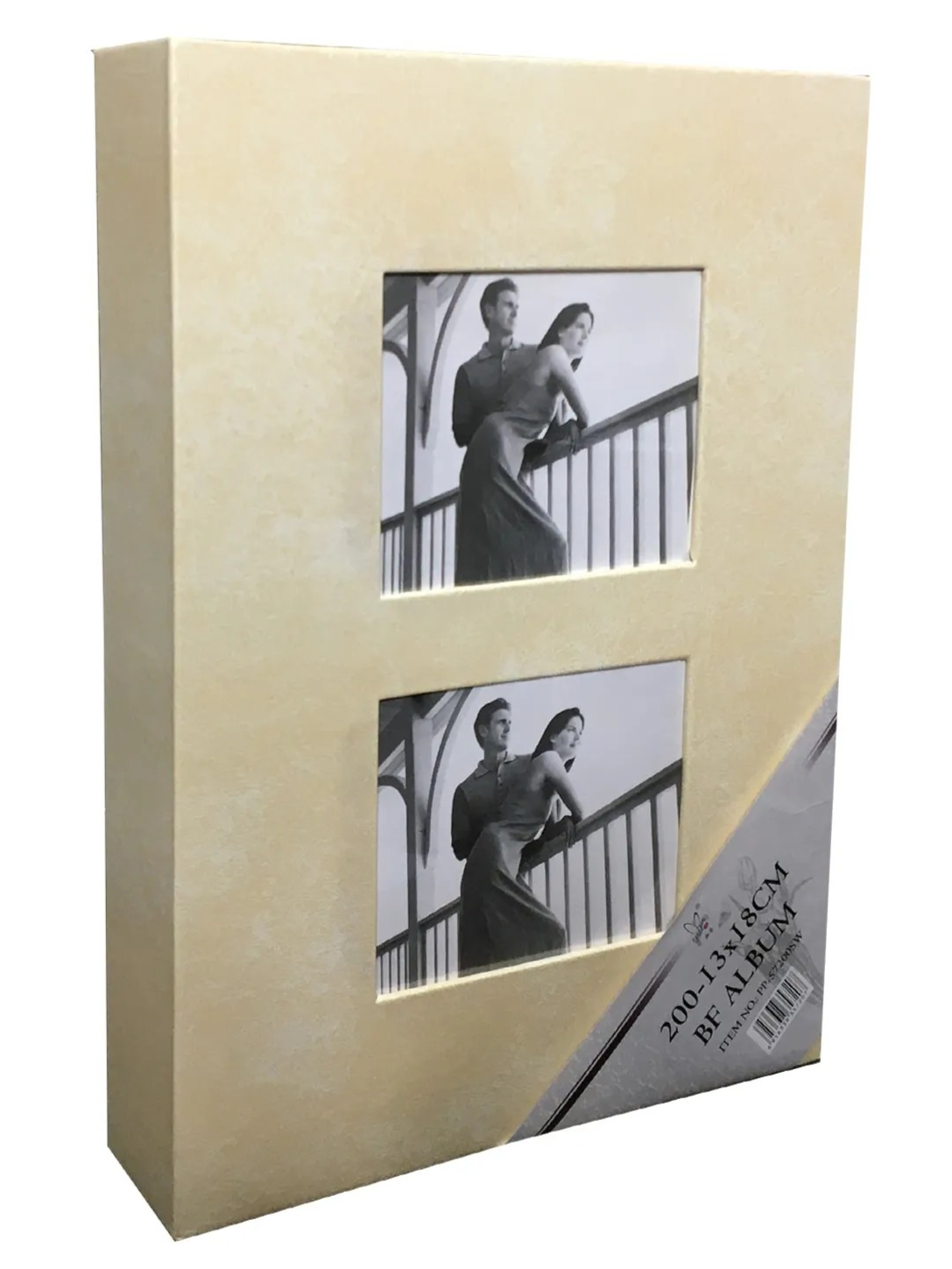 13x18cm 200’lük Çerçeveli Vinleks Deri Albüm Bej