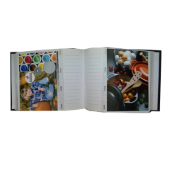 13x18cm 100’lük Hatıra Yazılabilir Çerçeveli Desenli Vinleks Deri Albüm Beyaz