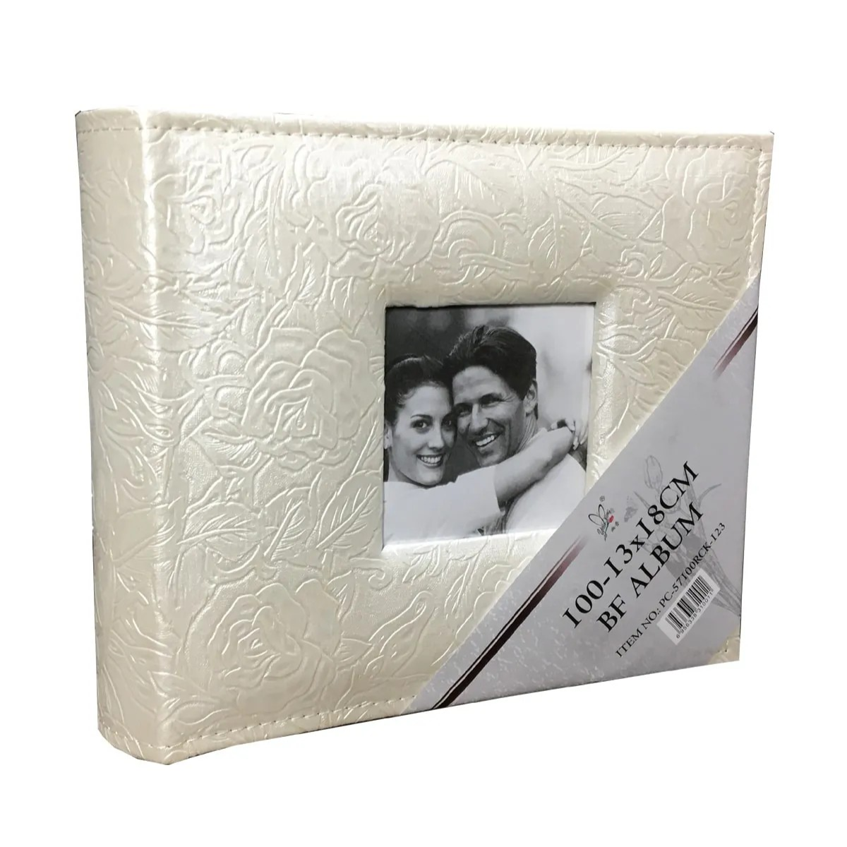 13x18cm 100’lük Hatıra Yazılabilir Çerçeveli Kabartma Vinleks Deri Albüm 4