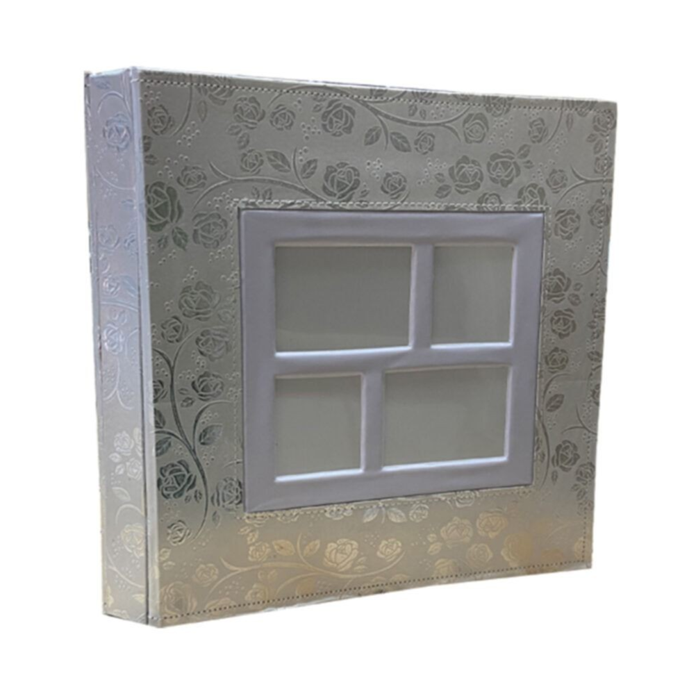10x15cm 500’lük Çerçeveli Kabartmalı Gül Desenli Albüm