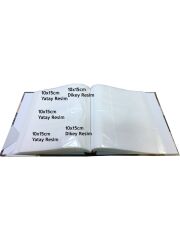 10x15cm 500’lük Pencereli Desenli Deri Albüm