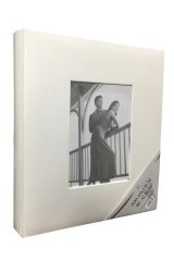 10x15cm 500’lük Pencereli Desenli Deri Albüm Beyaz