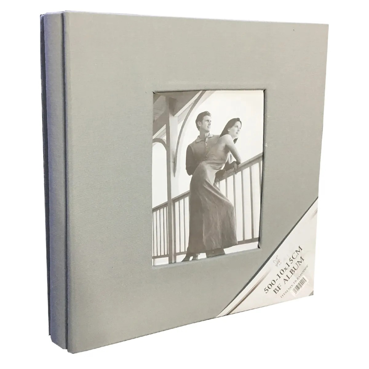 10x15cm 500’lük Çerçeveli Koton Albüm Gri