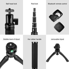 Fotopro X-POD Power Banklı Mini Tripod Pembe