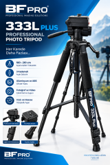BF Pro 333L Alüminyum Ve ABS  Kamera Ve Fotoğraf Tripod 180-210cm