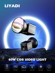 Liyadi S60 COB Flaş Sürekli Işık  60w AC Güç Adaptörlü