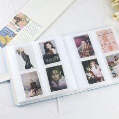 Instax Mini Albüm-64 Fotoğraf Kapasiteli 6x9cm  8Renk Beyaz-Siyah-pembe ve Mavi