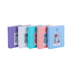 Instax Mini Albüm-64 Fotoğraf Kapasiteli 6x9cm  8Renk Beyaz-Siyah-pembe ve Mavi