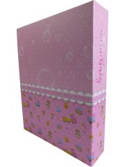 10x15 200'lük Bebek Albümü Düz Pembe