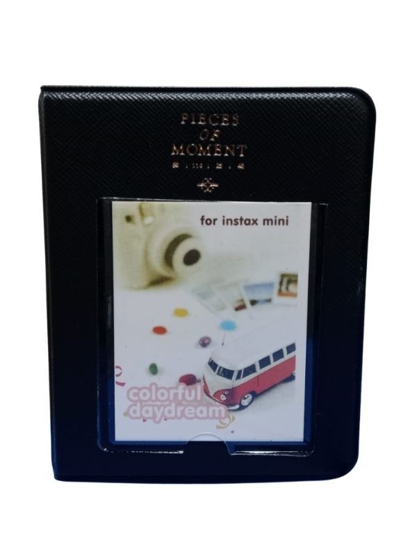 Instax Mini Albüm-48Fotoğraf Kapasiteli 6x9cm 6 Renk Siyah