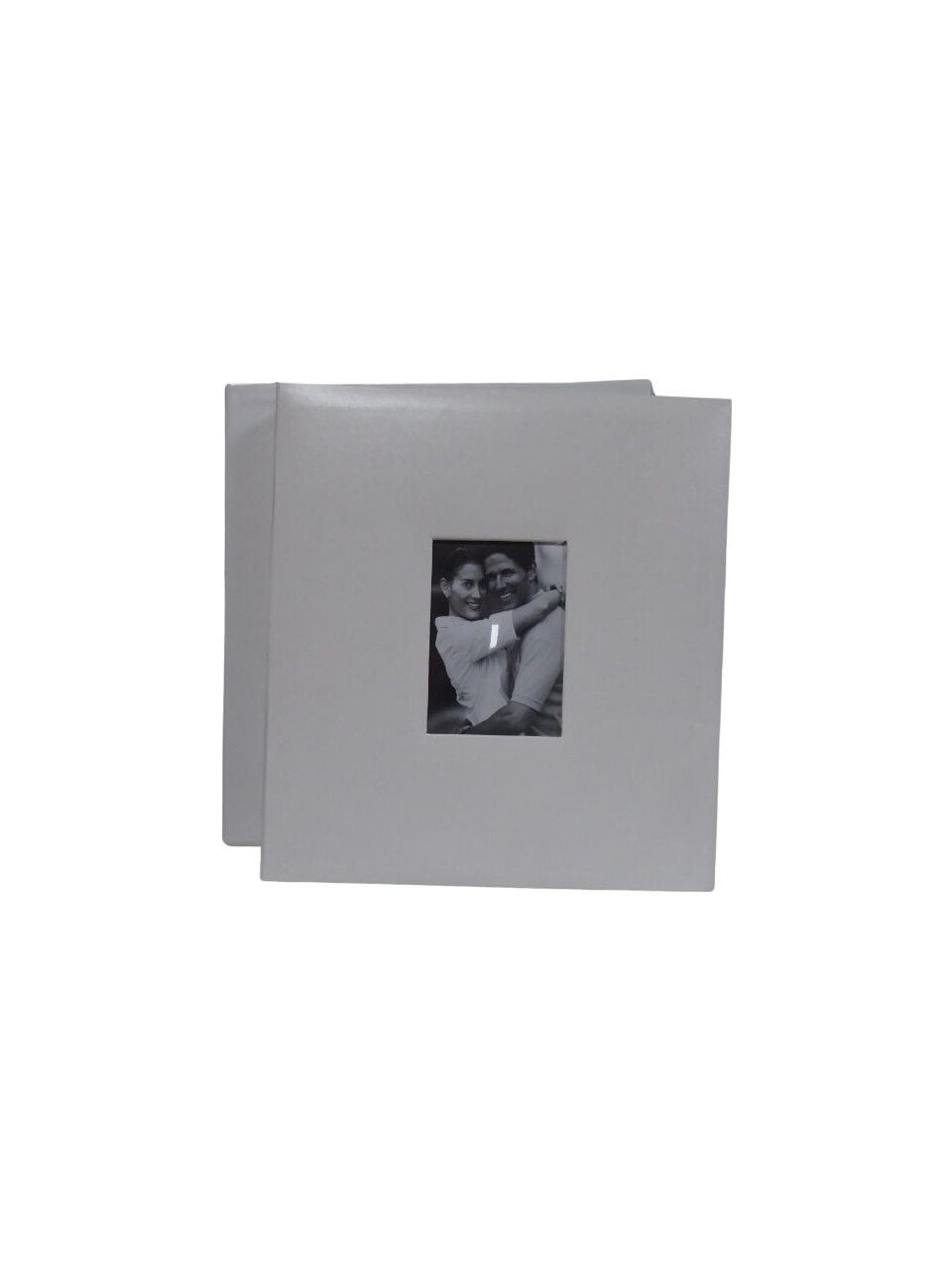 10x15cm 600’lük Pencereli Kutulu  Deri Albüm Box Beyaz
