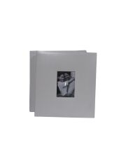 10x15cm 600’lük Pencereli Kutulu  Deri Albüm Box Beyaz
