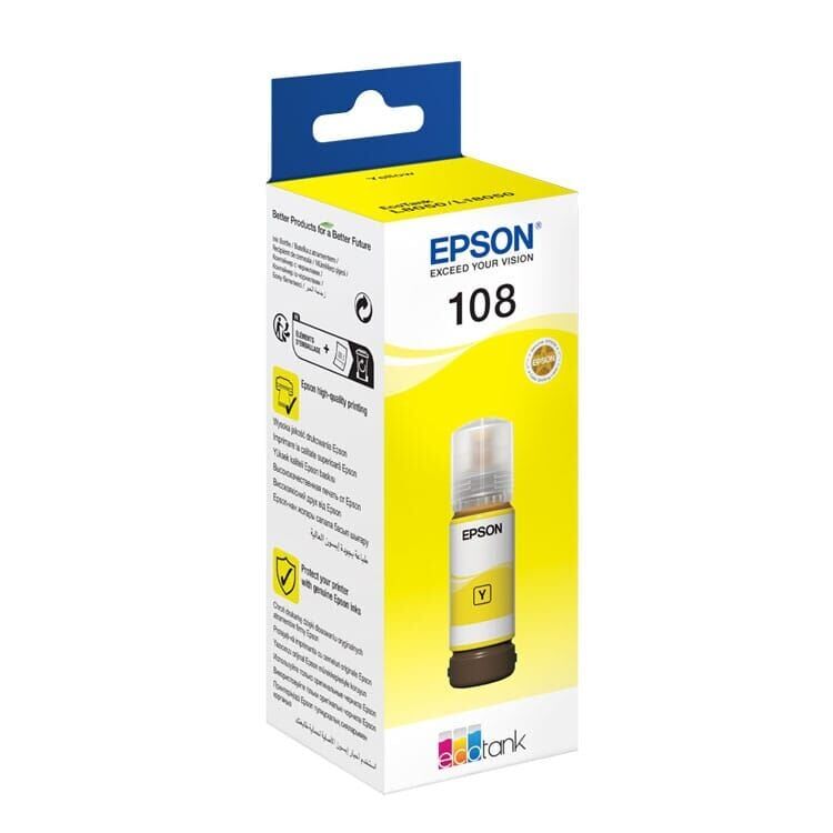 Epson 108 Serisi EcoTank Fotoğraf Mürekkepleri L18050/L8050 – 70 ml Y
