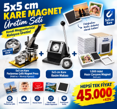 buzdolabı magneti (fotoğraflı magnet) yapma makinesi 5x5cm kare