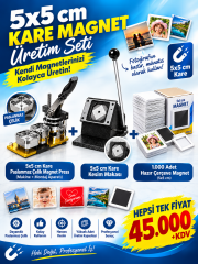 buzdolabı magneti (fotoğraflı magnet) yapma makinesi 5x5cm kare